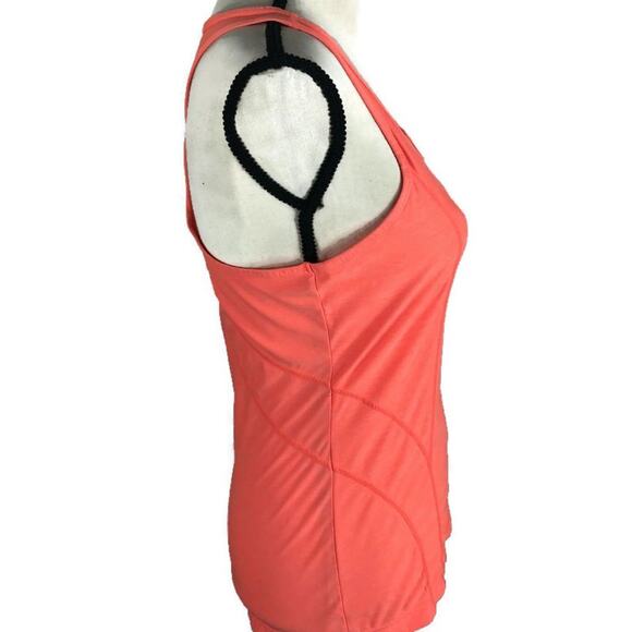 Reebok Dynamic Racerback Tank Top Fitted Performance Pink Coral Womens Sz Small - Picture 2 of 8
